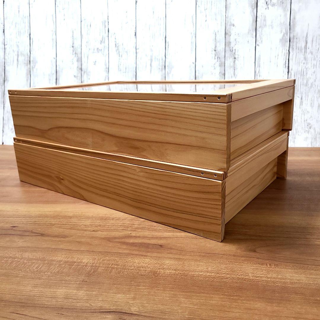 No182【新品】2台 寿司ネタケース ネタ箱　目皿・アクリル蓋付【保冷剤付き】