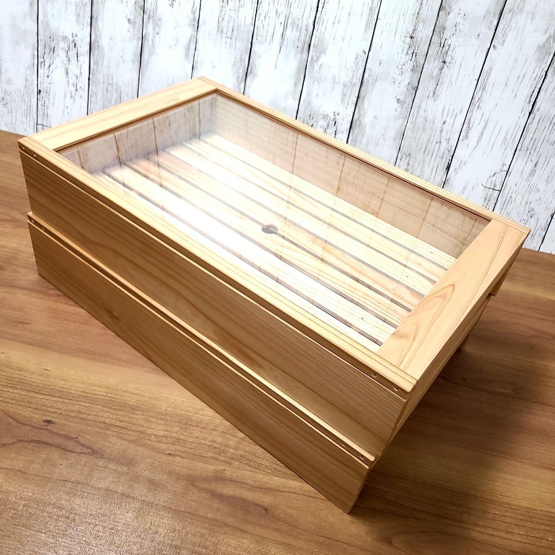 No182【新品】2台 寿司ネタケース ネタ箱　目皿・アクリル蓋付【保冷剤付き】