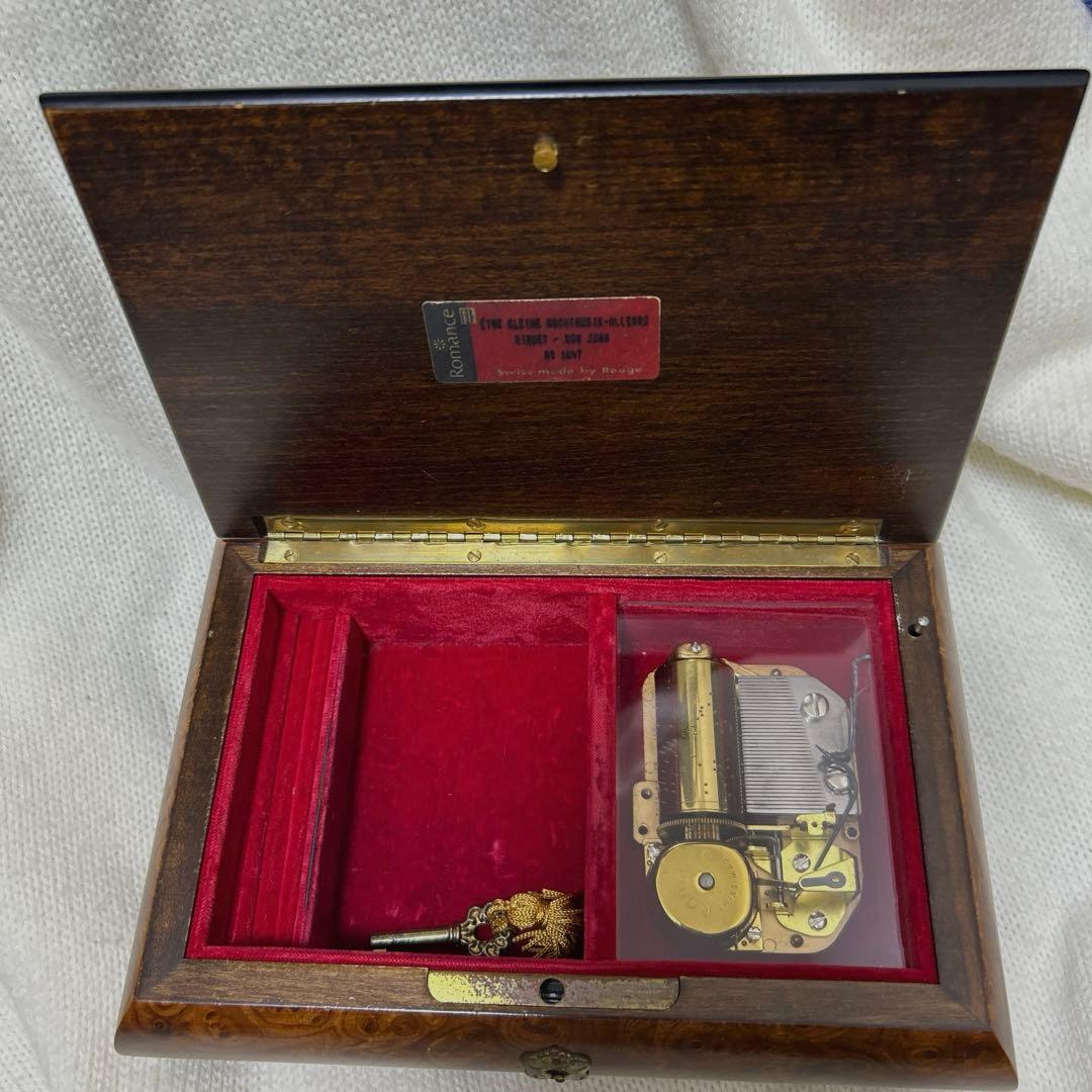 【Romance】REUGE　リュージュ　象嵌　オルゴール　ジュエリーボックス