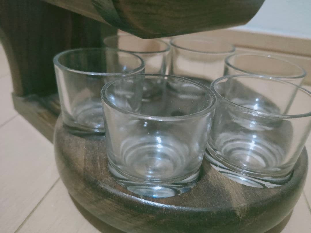 ♪ ショットグラス付き グラスウィスキーバレルコンプリートセット 壁掛け