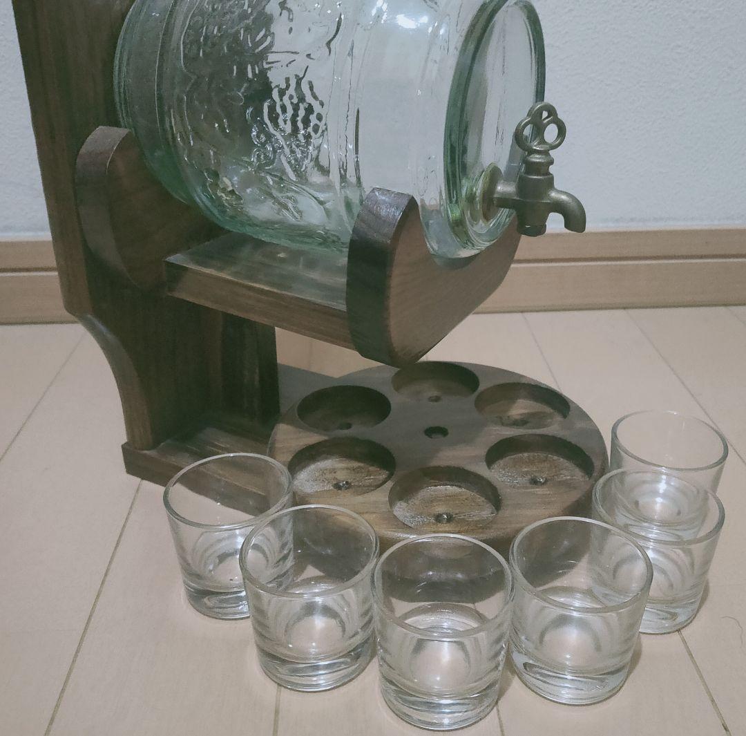 ♪ ショットグラス付き グラスウィスキーバレルコンプリートセット 壁掛け
