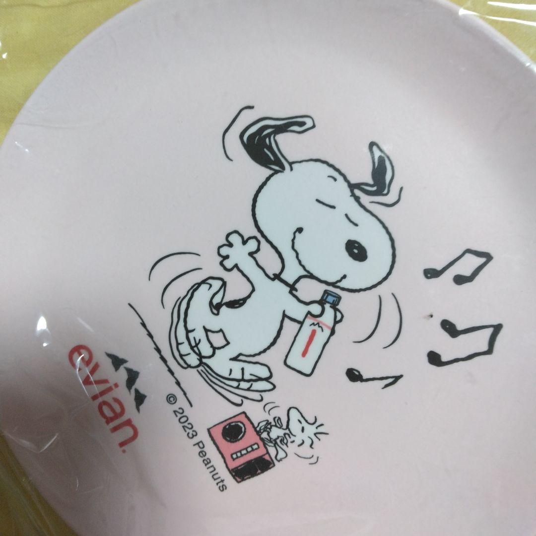 evian スヌーピー エコプレート ピンク 15cm a