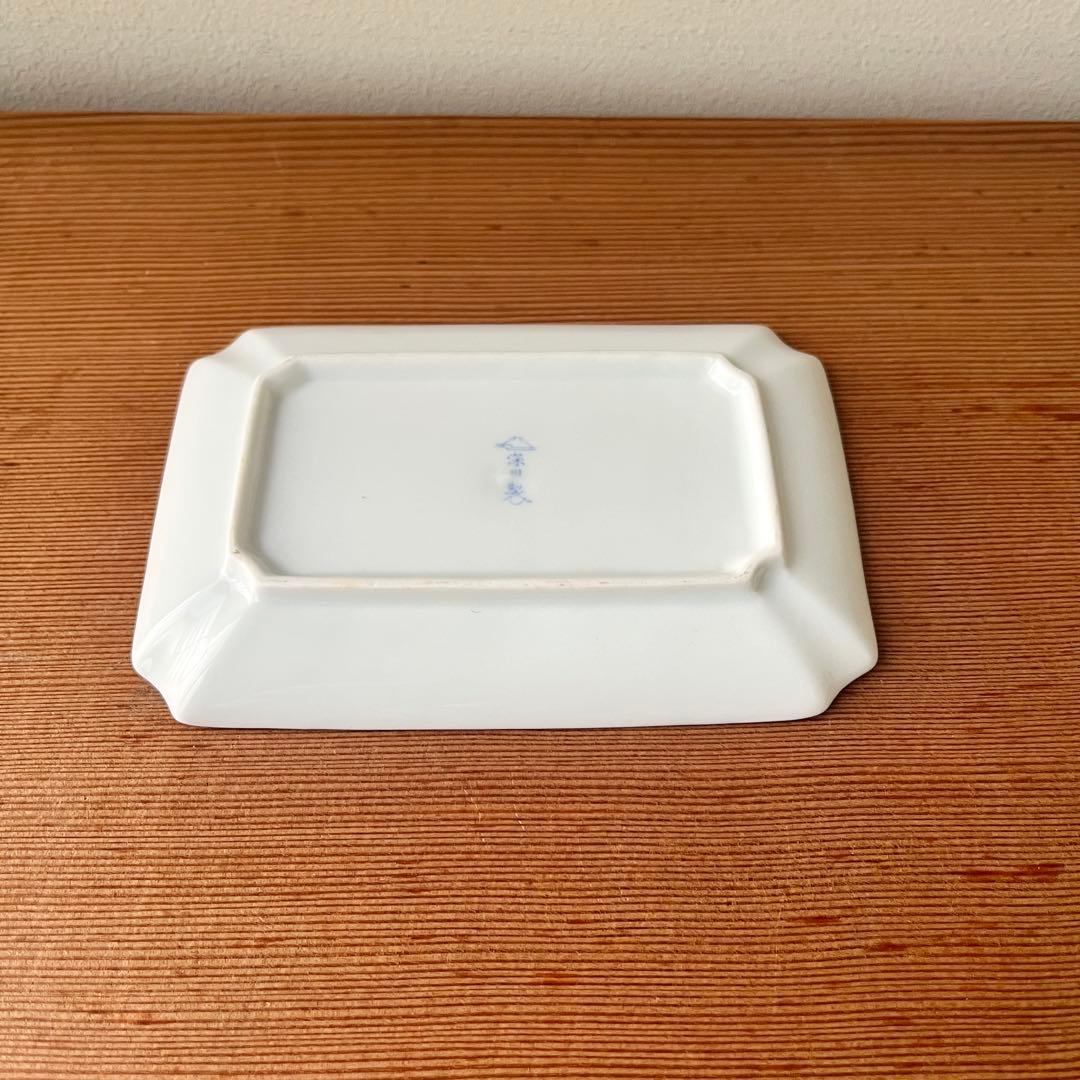 深川製磁　川に桜　変形角小皿　5枚セット