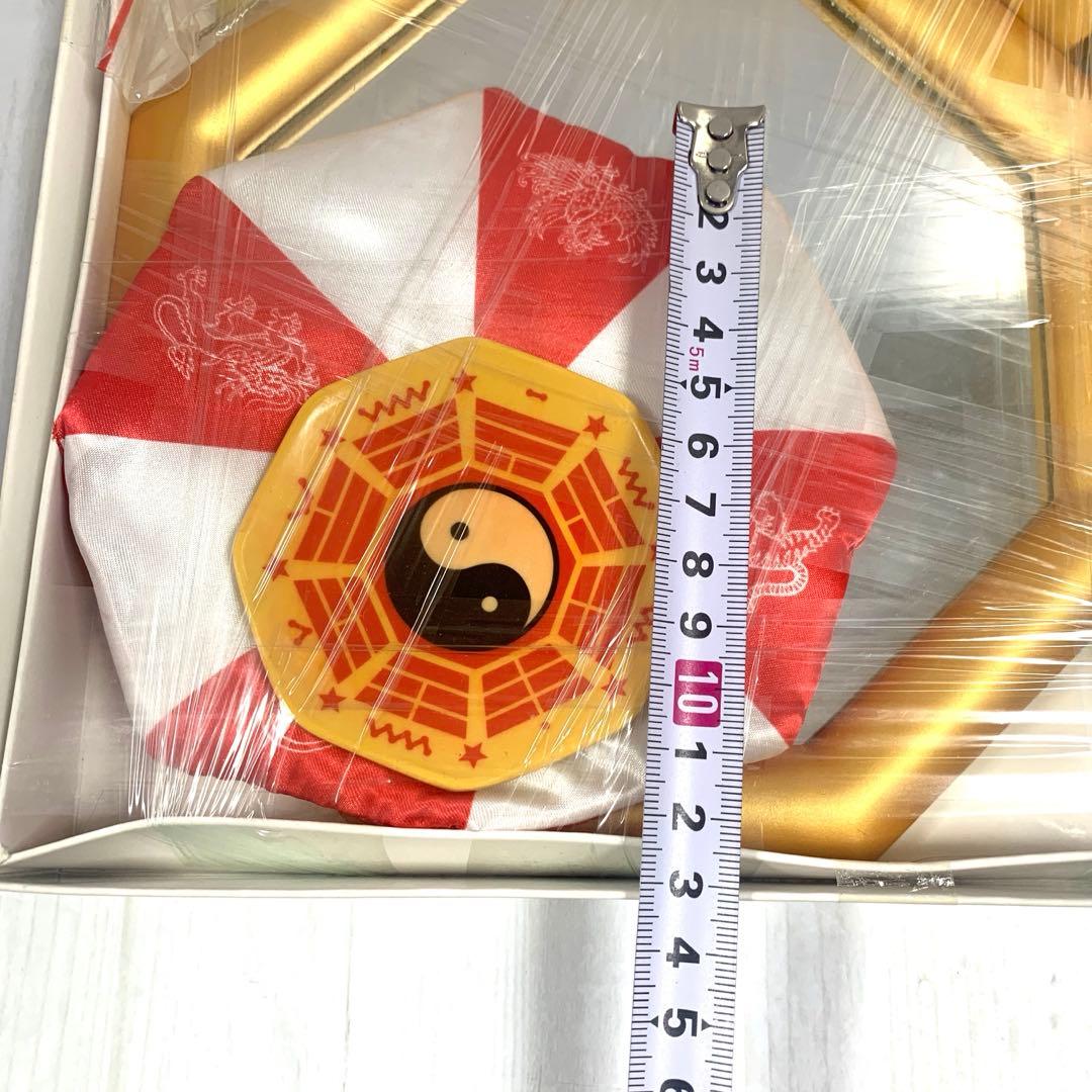 風水　開運　壁掛け　ミラー　八角形　約20センチ