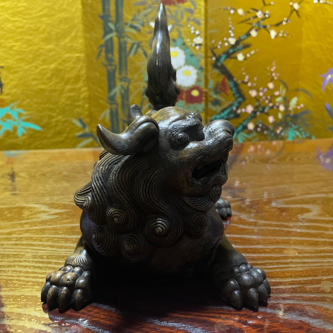 備前焼　獅子　小西陶古作