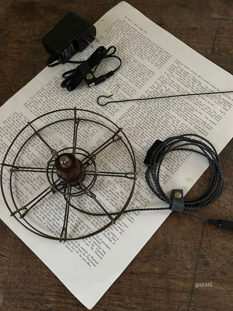 古材照明　ハンドメイドランプ　ブロカント　アトリエランプ　北欧風　アトリエ