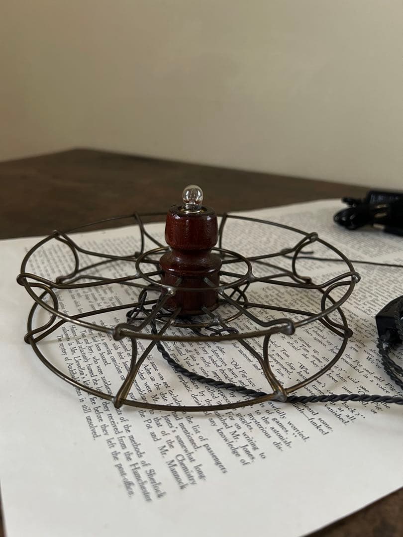 古材照明　ハンドメイドランプ　ブロカント　アトリエランプ　北欧風　アトリエ