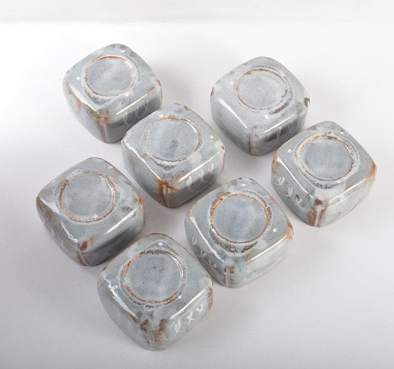 和食器　数江瓢鮎子好　志野向付　小鉢　７客　極め箱　V　R5245C