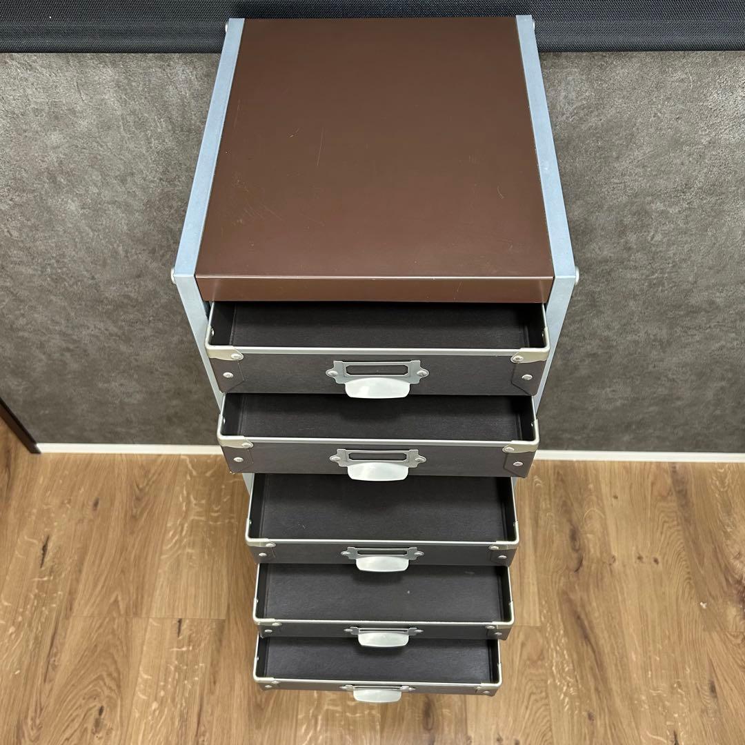 硬質パルプ 9段 キャスター付き 書類ケース レターケース スチール多段