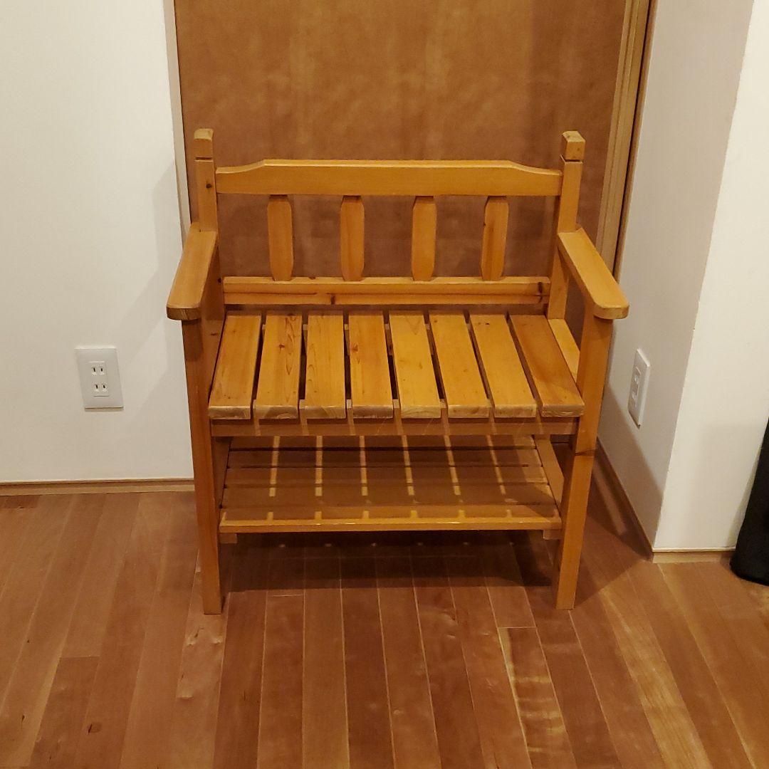 木製ベンチ　ガーデニングチェア　ガーデニングベンチ