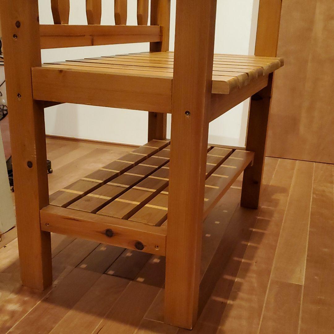 木製ベンチ　ガーデニングチェア　ガーデニングベンチ