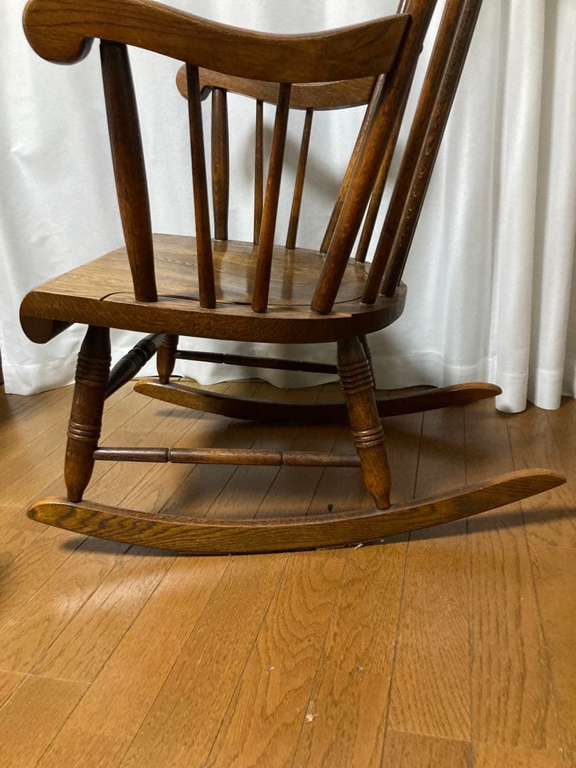 木製ロッキングチェア クラシック ブラウン