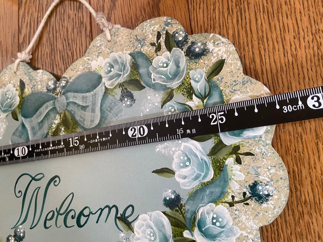 ウェルカムボード ハート型 青いバラ - メルカリ