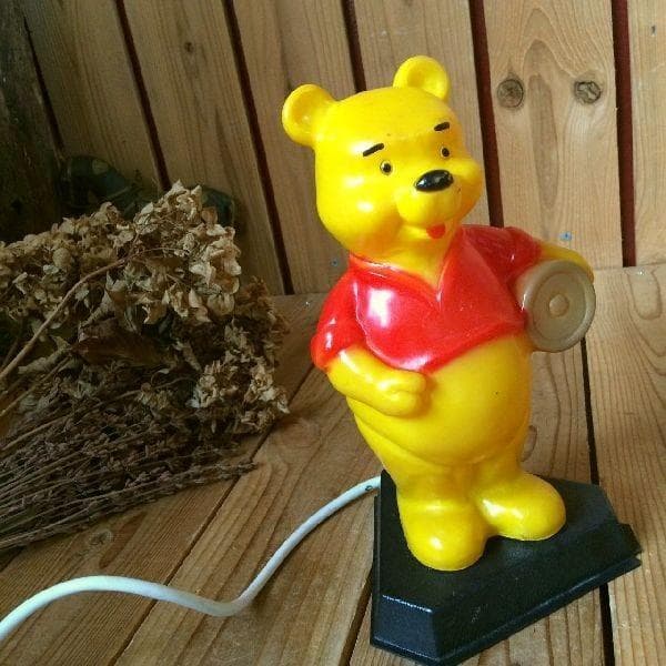 稀少*ディズニープロダクション*古いクマのプーさん スタンドライト照明