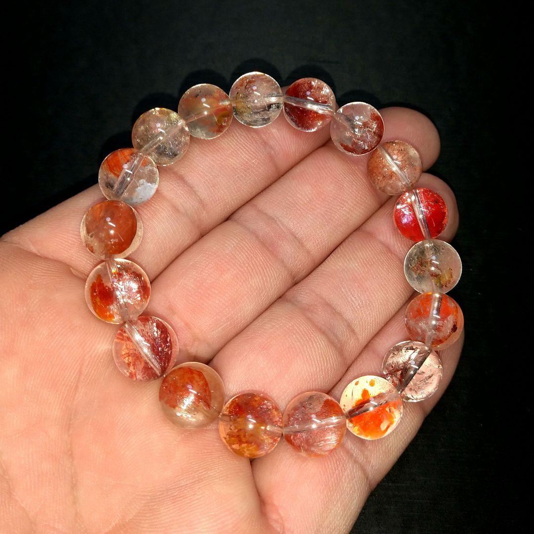 【良質,美品】オーロラクォーツ　ブレスレット　希少　金魚石　恋愛運