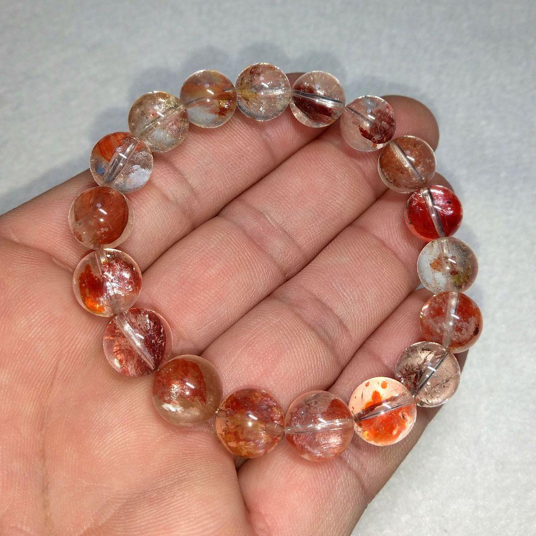 【良質,美品】オーロラクォーツ　ブレスレット　希少　金魚石　恋愛運