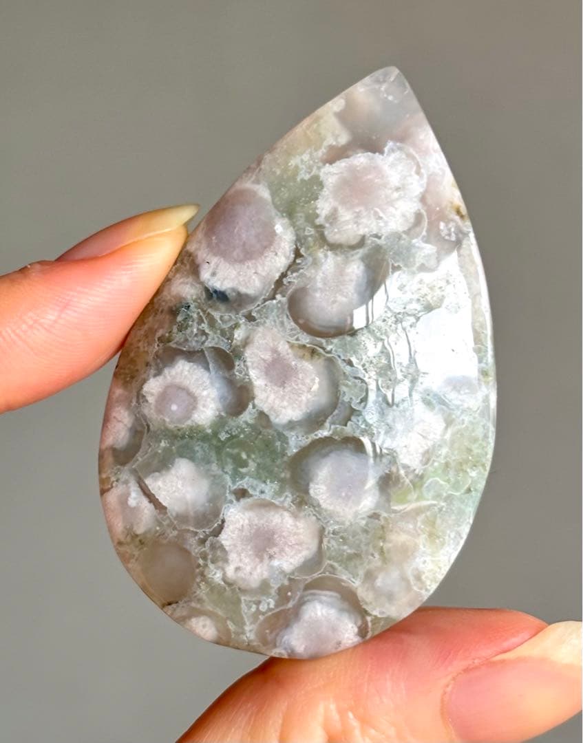 Ruby様　グリーン桜瑪瑙　ハート　雫