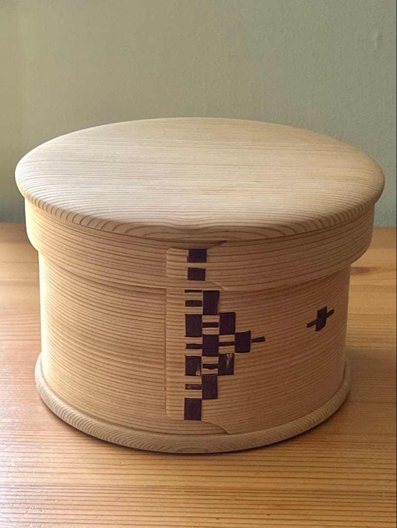 【未使用】柴田慶信商店　秋田杉　曲げわっぱ　白木　おひつ　5寸 五寸　2合用