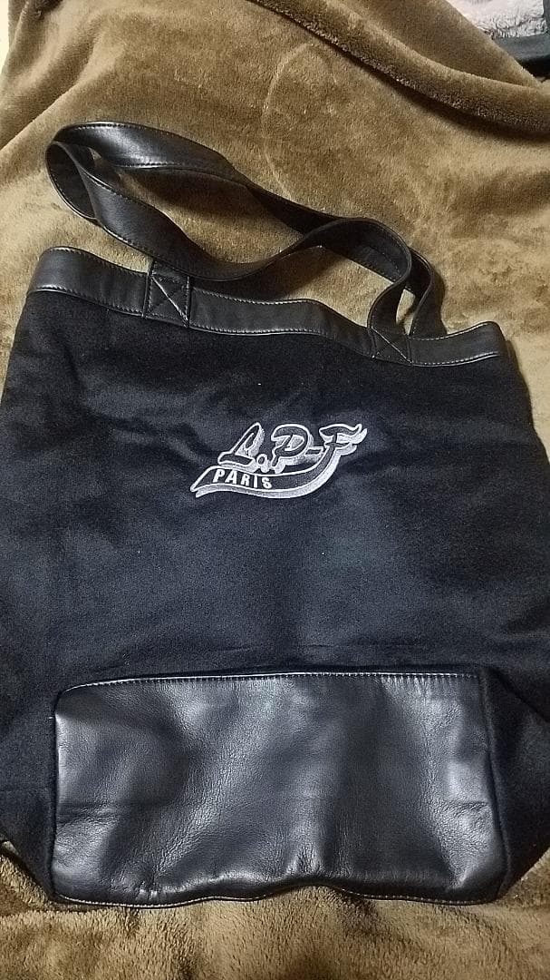 ルシアンペラフィネ　革&カシミアバッグ