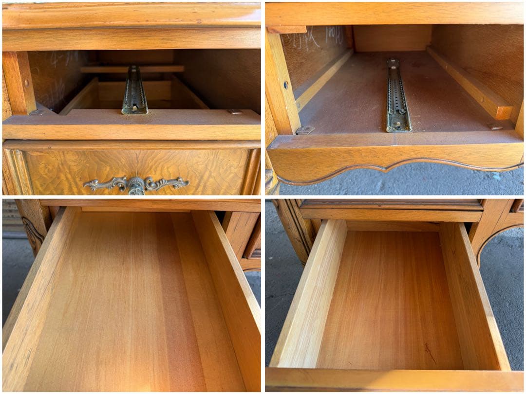 【O-1890】ロココ調 テーブル 机 デスク 書斎 アンティーク