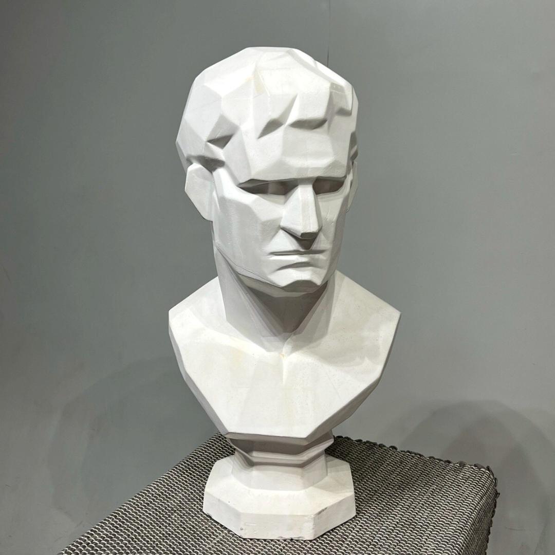 アグリッパ 石膏像 胸像 面取り 標本 デッサン 彫刻 オブジェ 置物 アート