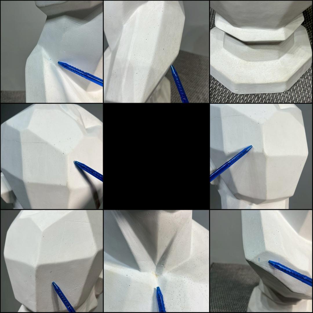 アグリッパ 石膏像 胸像 面取り 標本 デッサン 彫刻 オブジェ 置物 アート