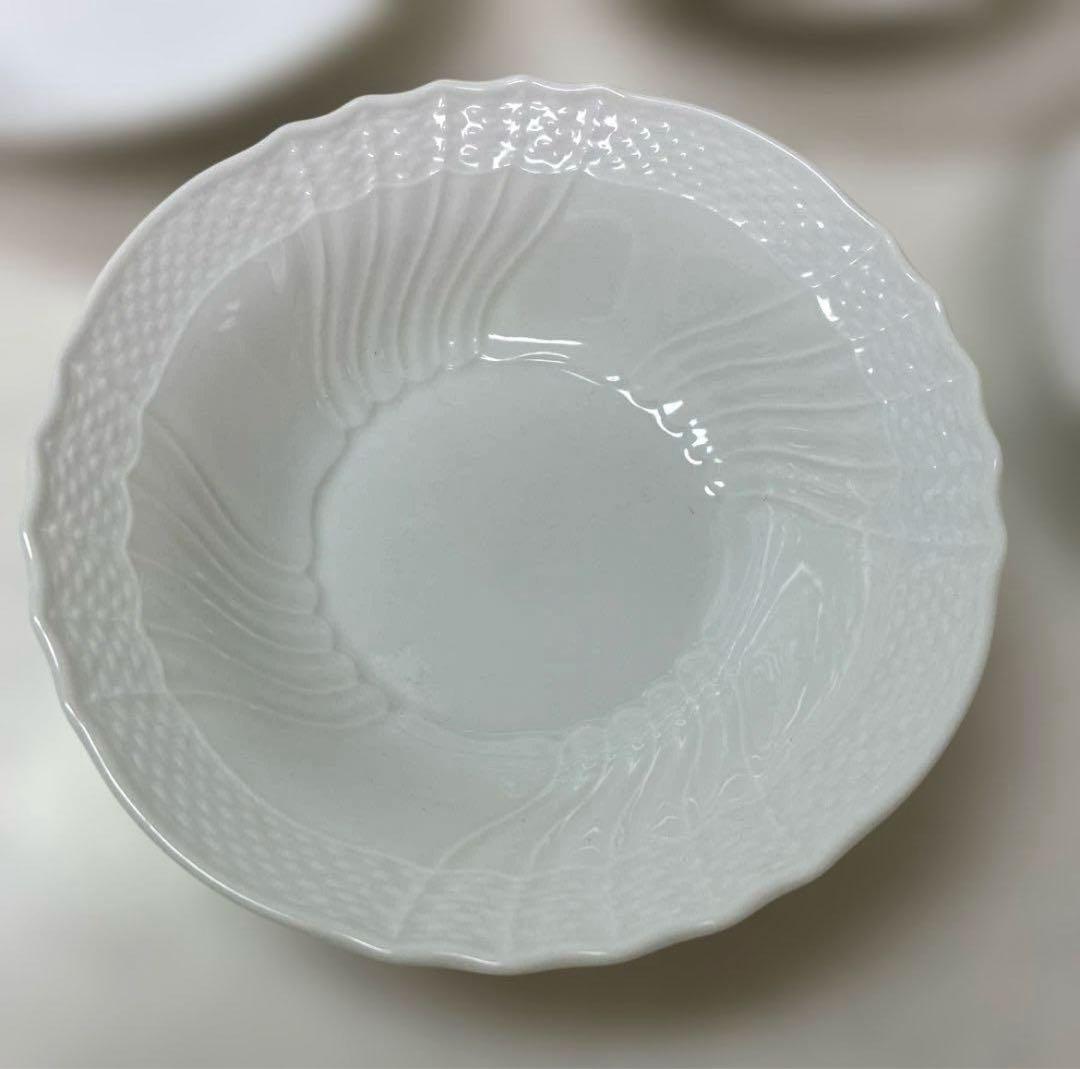 【美品】リチャードジノリ　ベッキオホワイト　フルーツソーサー　15cm×5枚
