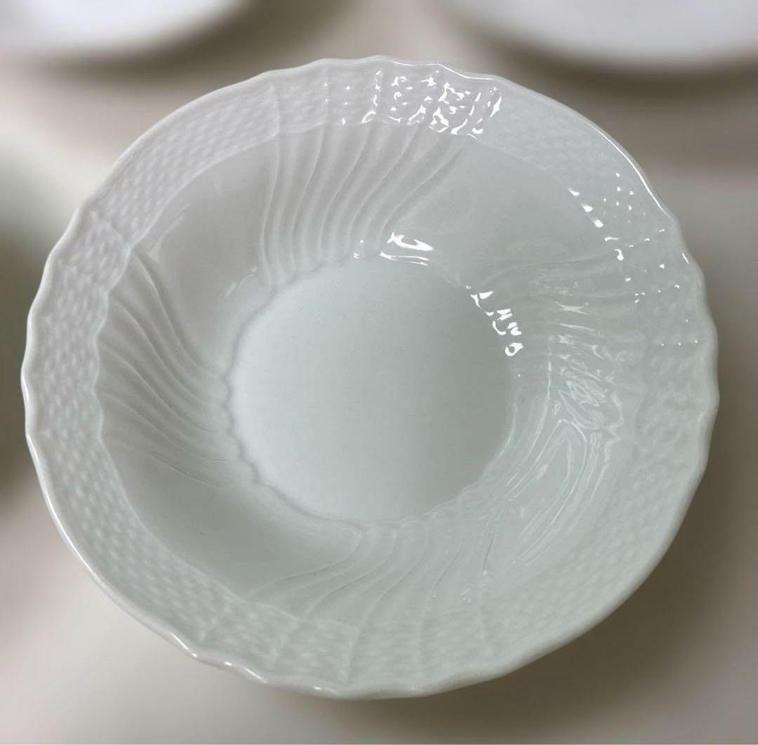 【美品】リチャードジノリ　ベッキオホワイト　フルーツソーサー　15cm×5枚
