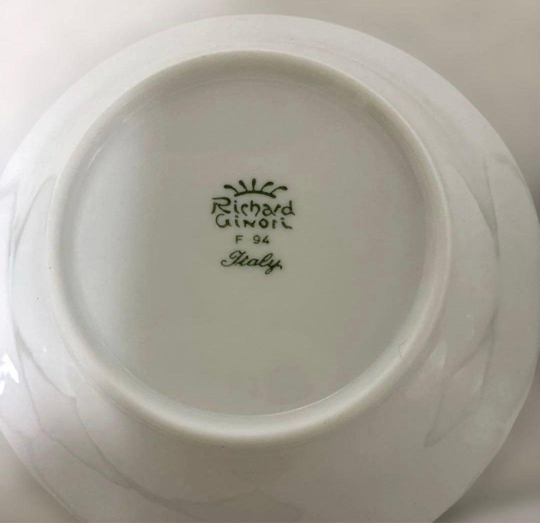 【美品】リチャードジノリ　ベッキオホワイト　フルーツソーサー　15cm×5枚