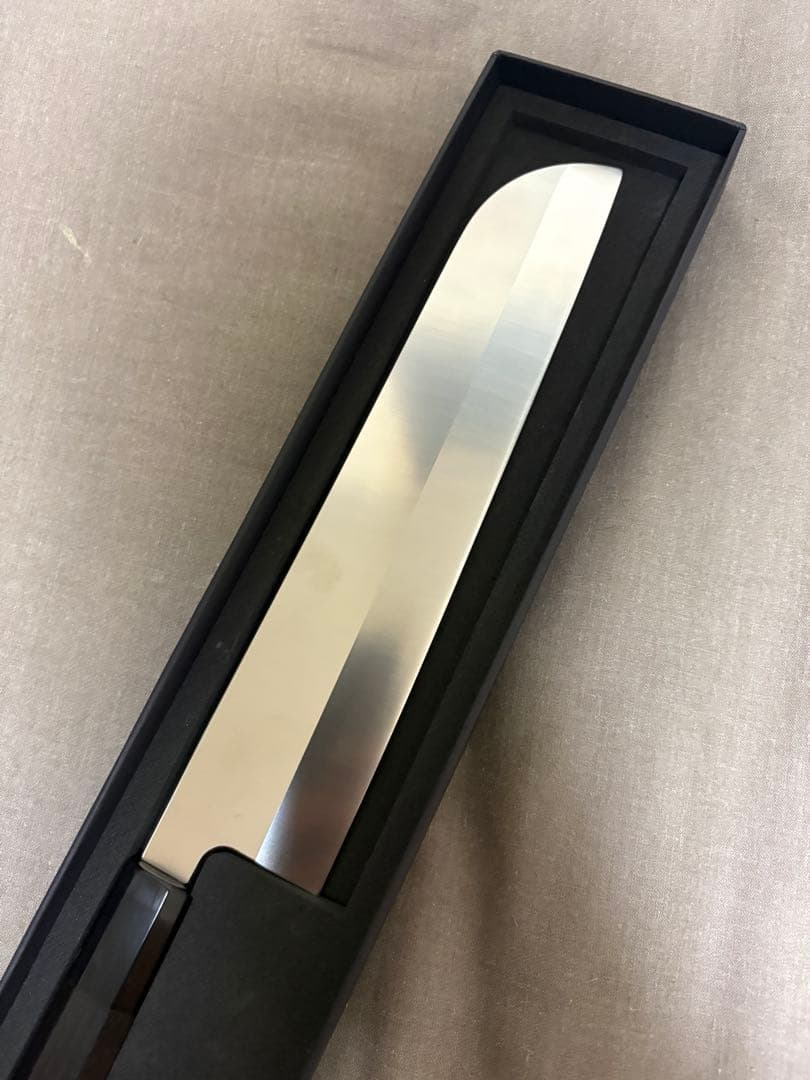 ま*さ様 鎌型薄刃 8寸 V金10号 刺身包丁 黒檀黒水角牛八角柄