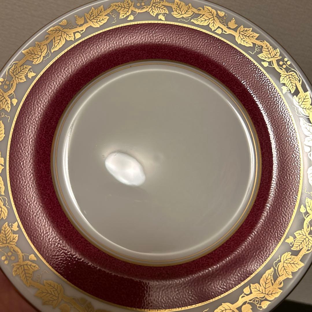 ウェッジウッド　ホワイトホール　パウダールビー　デザートプレート　20.5cm