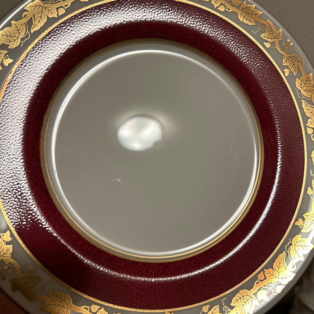 ウェッジウッド　ホワイトホール　パウダールビー　デザートプレート　20.5cm