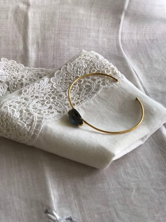 天然石 ▫️ラブラドライト▫️ ブレスレット (18KGP)