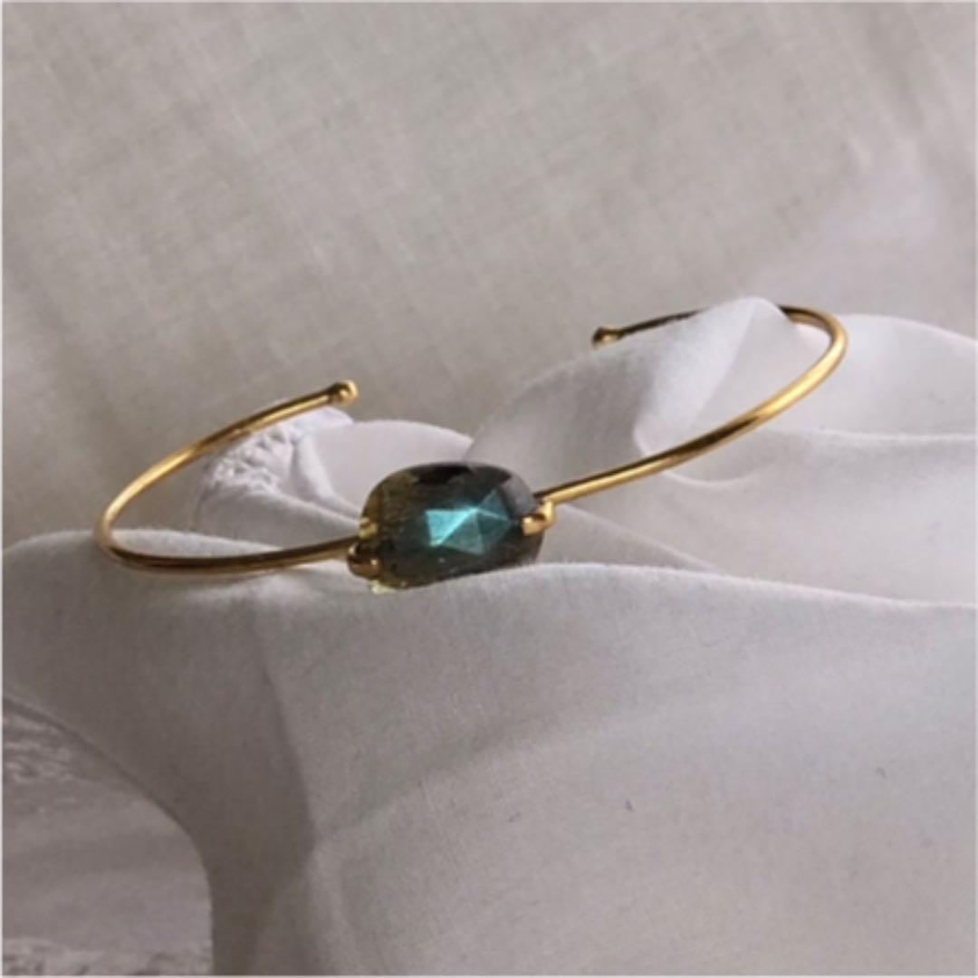 天然石 ▫️ラブラドライト▫️ ブレスレット (18KGP)