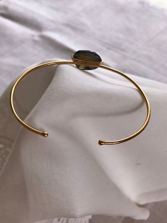 天然石 ▫️ラブラドライト▫️ ブレスレット (18KGP)