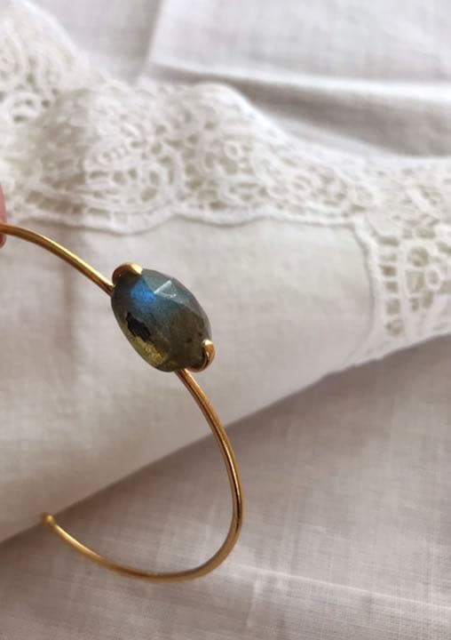 天然石 ▫️ラブラドライト▫️ ブレスレット (18KGP)