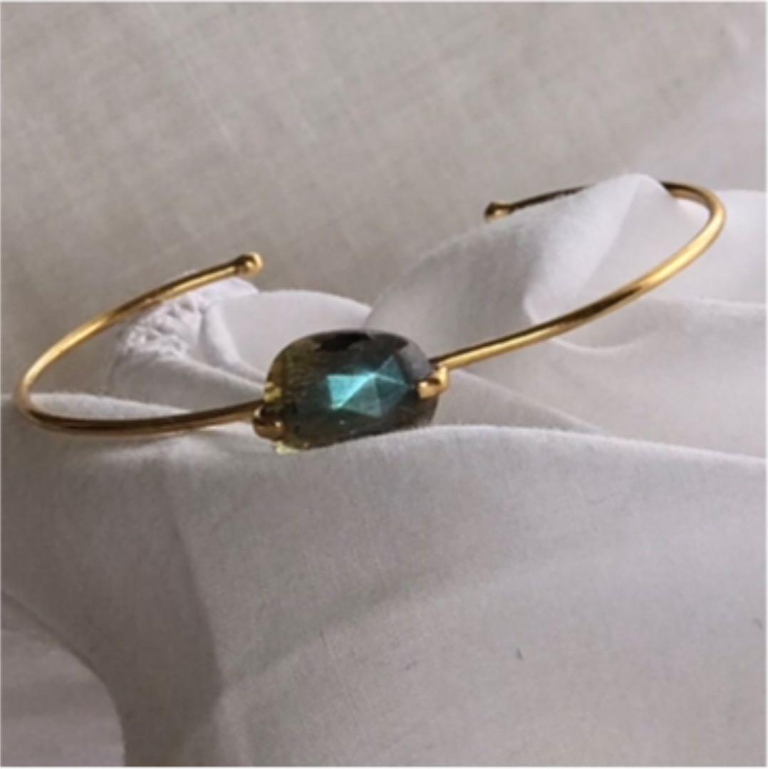 天然石 ▫️ラブラドライト▫️ ブレスレット (18KGP)