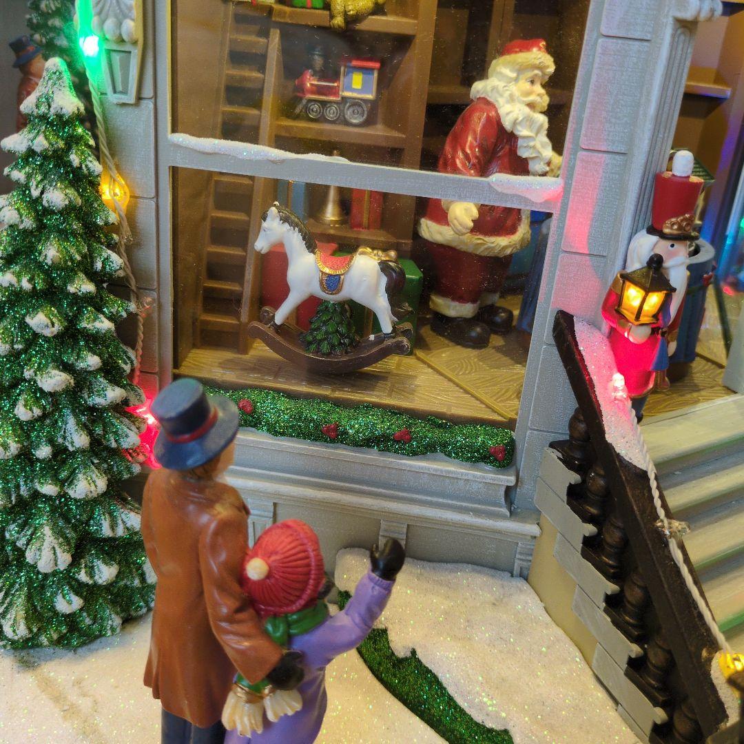 コストコ クリスマスライト付き オルゴール 置物