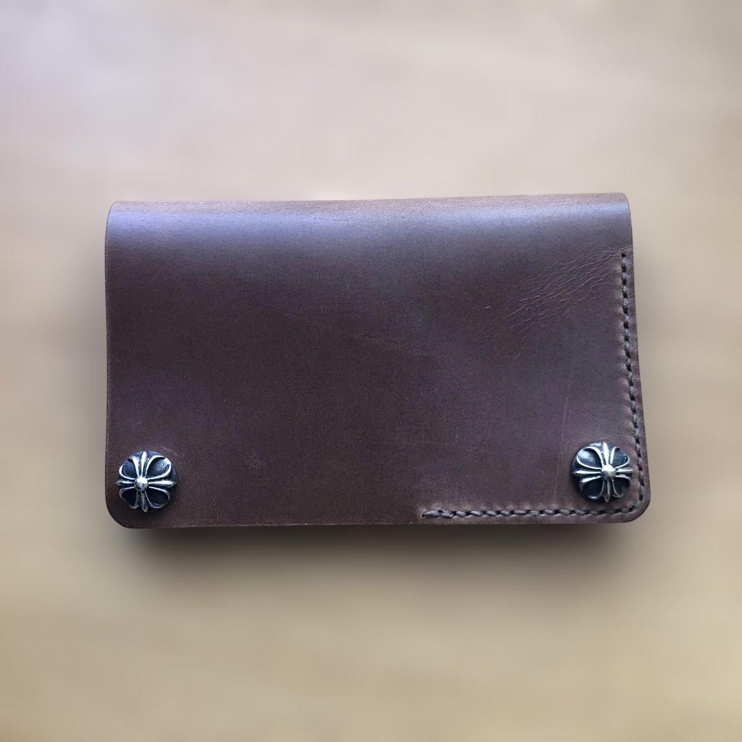 ミニトラッカーウォレット　ケース　レザークラフト ハンドメイド　革　財布