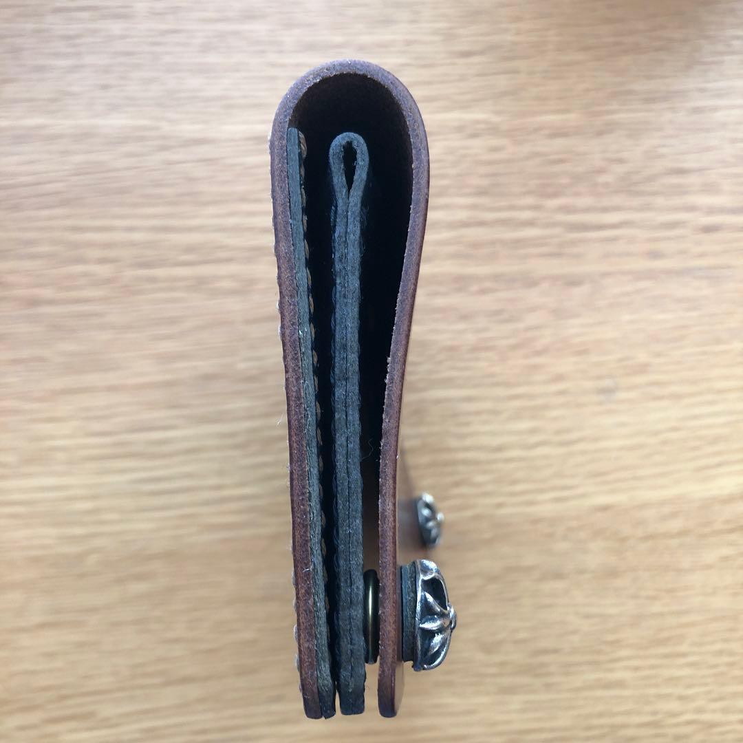 ミニトラッカーウォレット　ケース　レザークラフト ハンドメイド　革　財布