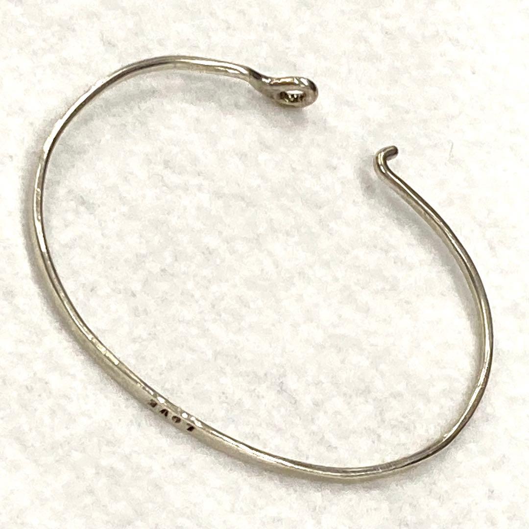 セルジュトラヴァル『 LOVE 』刻印 シルバー バングル フランス ジュエリー