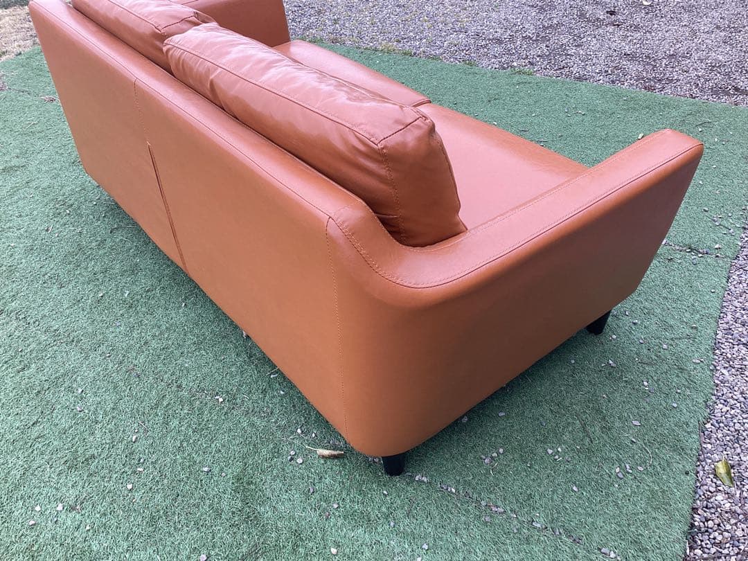 キャメル　2人掛け　ソファ　美品　椅子