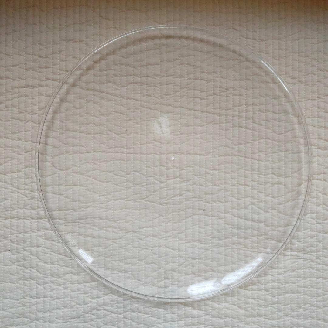 ガラスプレート　蠣崎マコト　透明ガラス皿 円形