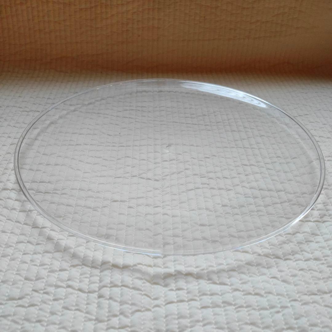 ガラスプレート　蠣崎マコト　透明ガラス皿 円形