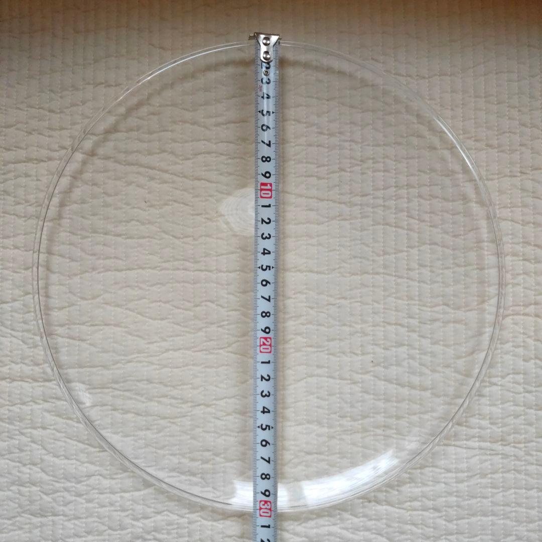 ガラスプレート　蠣崎マコト　透明ガラス皿 円形