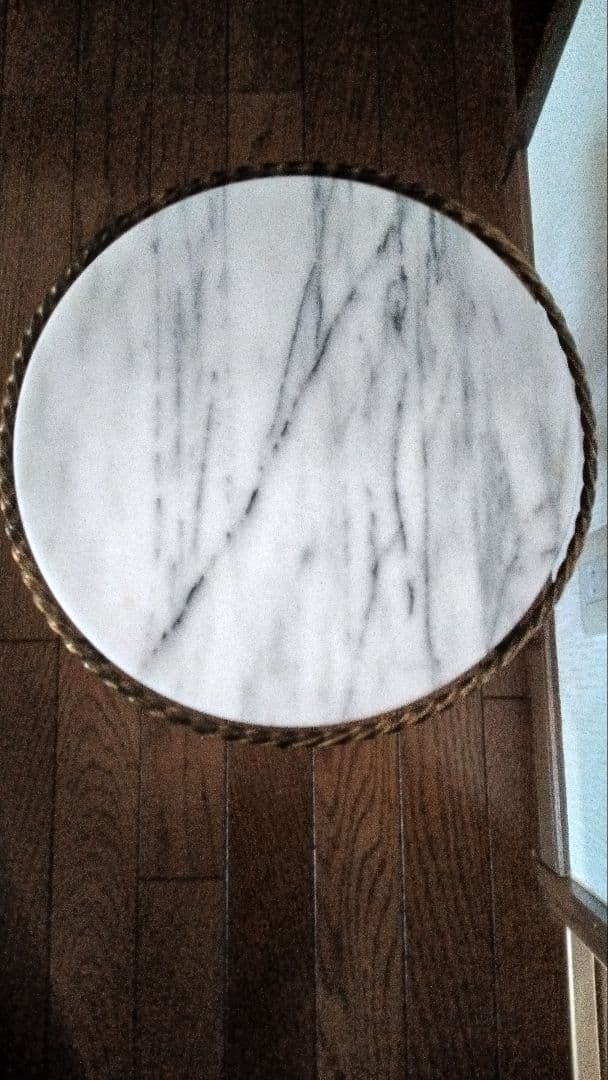 大理石×ブロンズ サイドテーブル ヴィンテージ