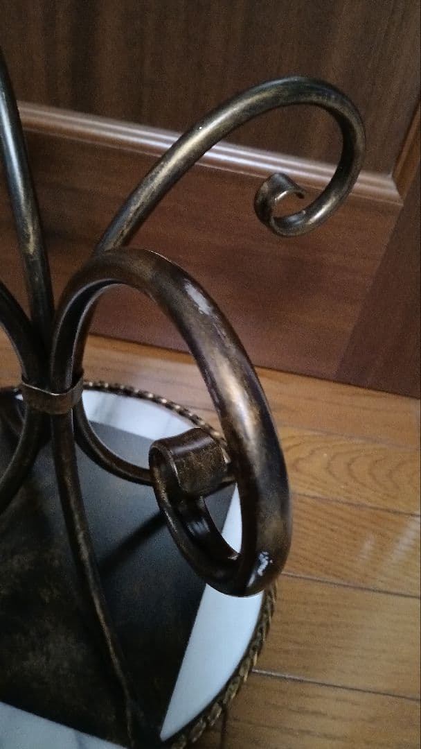 大理石×ブロンズ サイドテーブル ヴィンテージ