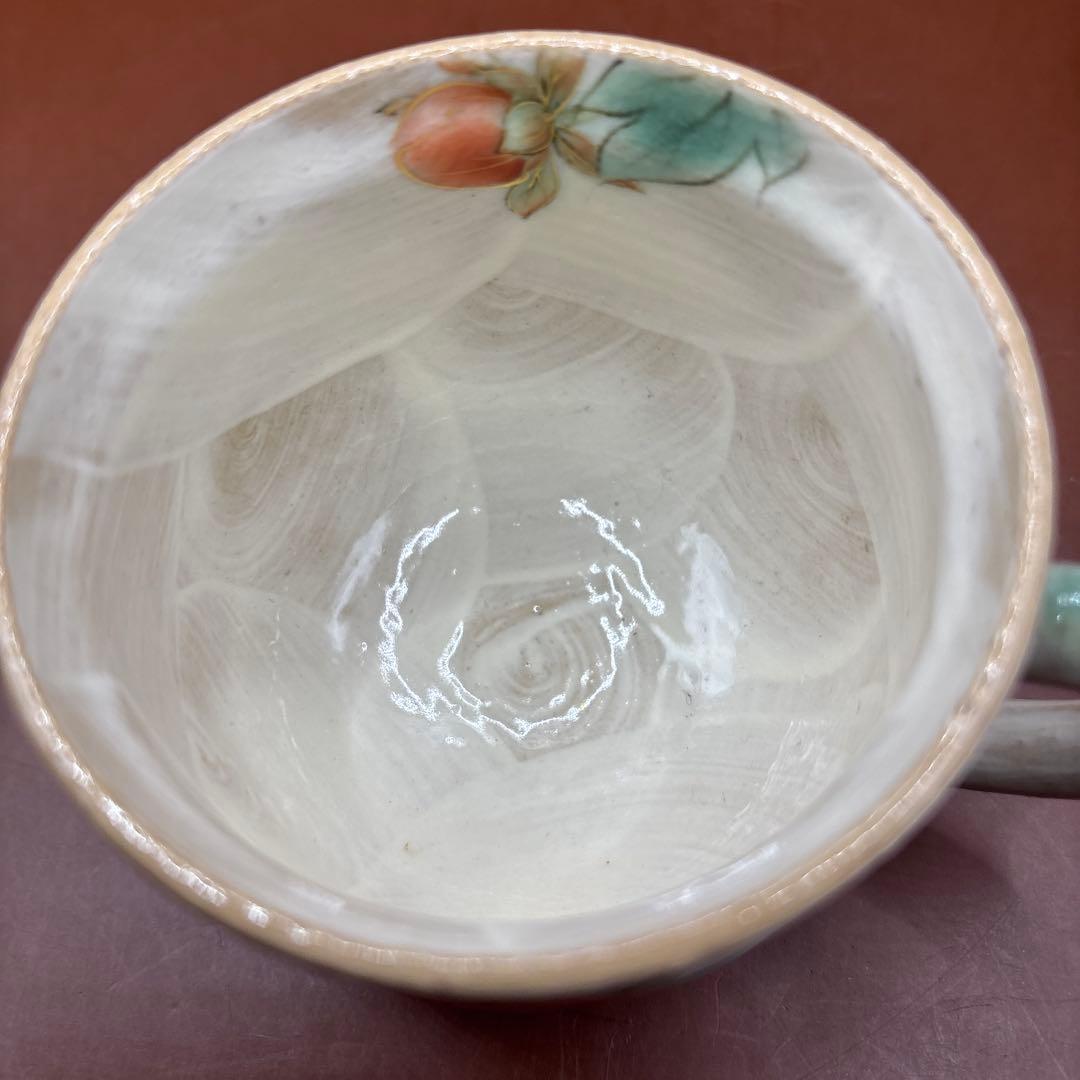 京焼　清水焼　陶あん　コーヒーカップ　芍薬　桜　カップ2個　色絵
