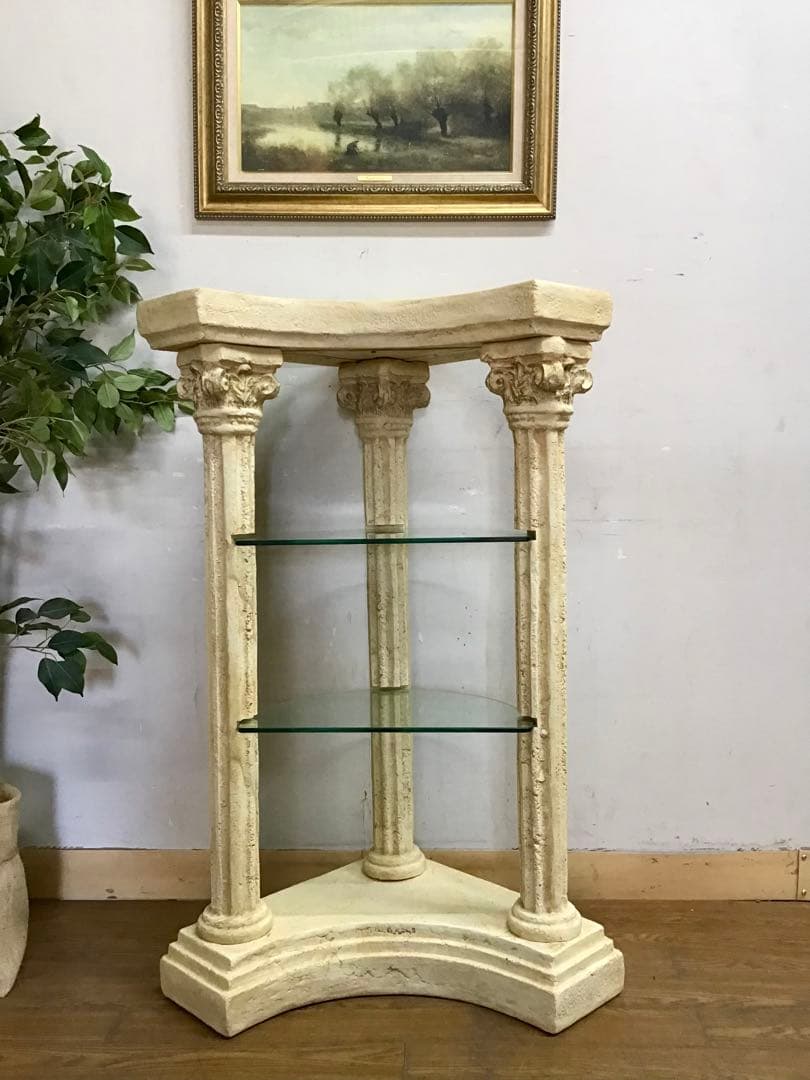 yui☆管356☆デコラティブ☆ギリシャ神殿☆コーナーシェルフ☆飾り棚