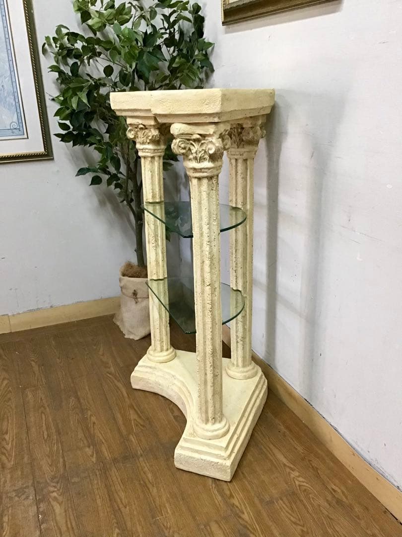 yui☆管356☆デコラティブ☆ギリシャ神殿☆コーナーシェルフ☆飾り棚